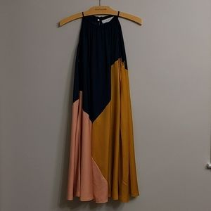 NWT Loft Colorblock Halter Midi Dress